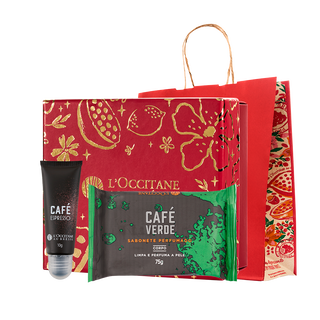 Presente com Sabonete e Fragr&acirc;ncia em Gel Caf&eacute; Verde